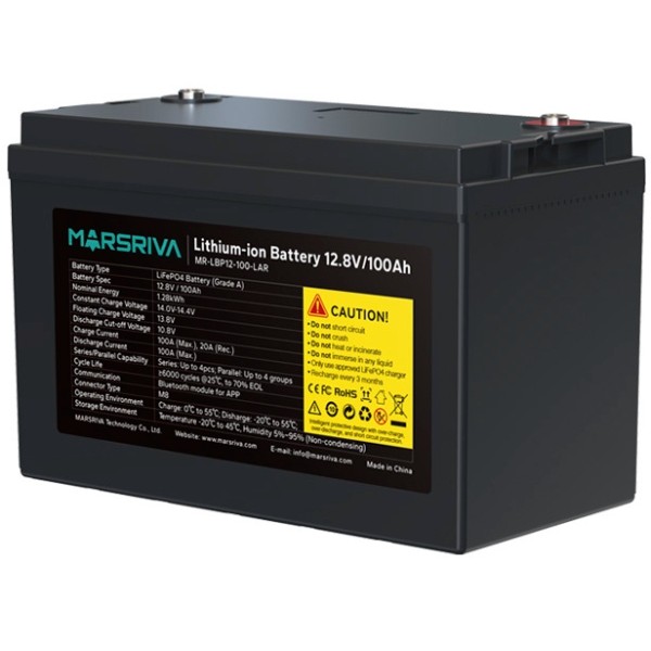 Фото - Акумулятор для ДБЖ Marsriva 12.8V/100Ah (MR-LBP12-100-LAR)